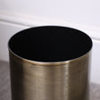 Brass Gold Textured Metal Waste Bucket Bin