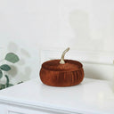 Burnt Orange Velvet Pumpkin Storage Box