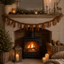 Caramel Brown Velvet Bow Christmas Garland Bunting - 200cm