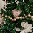 Large Gold Champagne Glitter Ball Christmas Garland - 200cm (2m / 78.7')