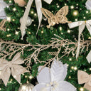 Champagne Glitter Frosted Foliage Christmas Garland - 140cm