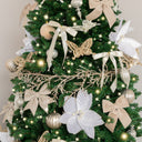 Champagne Glitter Frosted Foliage Christmas Garland - 140cm