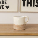 Cream &amp; Terracotta Glazed Jug Vase - 19cm x 15.5cm