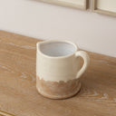Cream &amp; Terracotta Glazed Jug Vase - 19cm x 15.5cm