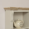 Cream Wall Mounted Cupboard with hooks - Lyon Range