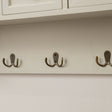 Cream Wall Mounted Cupboard with hooks - Lyon Range
