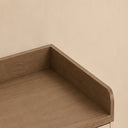 Cream &amp; Wood 3 Drawer Bedside Table - Oswin Range