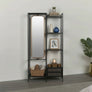 Dark Brown Iron Vanity Unit with Mirror - 185cm x 100cm