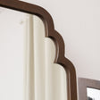 Dark Brown Wooden Arched Dressing Table Mirror - Georgian Range
