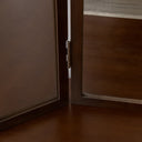 Dark Brown Wooden Arched Dressing Table Mirror - Georgian Range