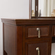 Dark Brown Wooden Reeded Dressing Table - Georgian Range