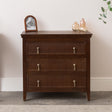 Dark Brown Wooden Reeded Wardrobe, Dressing Table, Mirror Set, Chest of 3 Drawers &amp; Pair of Bedside Tables - Georgian Range