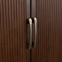 Dark Brown Wooden Reeded Wardrobe - Georgian Range