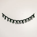 Dark Green Velvet Bow Christmas Garland Bunting - 200cm