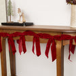 Dark Red Velvet Bow Christmas Garland Bunting - 200cm