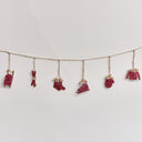 Dark Red &amp; White Winter Garland / Table Scatters - 120cm