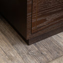 Dark Wood 2 Drawer Bedside Table - Kingsley Range