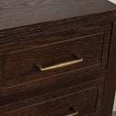 Dark Wood 4 Drawer Dressing Table - Kingsley Range