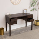 Dark Wood 4 Drawer Dressing Table - Kingsley Range