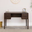Dark Wood 4 Drawer Dressing Table - Kingsley Range