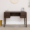 Dark Wood 4 Drawer Dressing Table - Kingsley Range