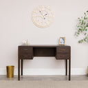 Dark Wood 4 Drawer Dressing Table - Kingsley Range