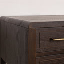 Dark Wood 4 Drawer Dressing Table &amp; Stool Set - Kingsley Range