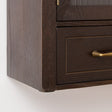 Dark Wood Arched Wall Mounted Cabinet - Kingsley Range