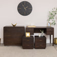 Dark Wood Chest of 3 Drawers, Dressing Table &amp; Pair of Bedside Tables - Kingsley Range