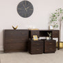 Dark Wood Chest of 3 Drawers, Dressing Table & Pair of Bedside Tables - Kingsley Range