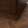 Dark Wood Curved 3 Drawer Chest of Drawers - Kingsley Range
