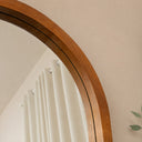 Dark Wood Framed Arched Wall &amp; Leaner Mirror - 60cm x 140cm - Ashwell...