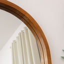 Dark Wood Framed Arched Wall &amp; Leaner Mirror - 60cm x 140cm
