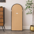 Dark Wood Framed Arched Wall &amp; Leaner Mirror - 60cm x 140cm