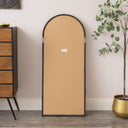 Dark Wood Framed Arched Wall &amp; Leaner Mirror - 60cm x 140cm