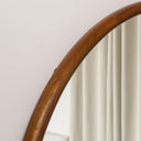 Dark Wood Framed Arched Wall &amp; Mantle Mirror - 90cm x 75cm