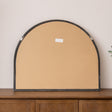 Dark Wood Framed Arched Wall &amp; Mantle Mirror - 90cm x 75cm