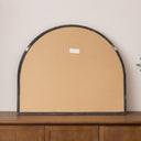 Dark Wood Framed Arched Wall &amp; Mantle Mirror - 90cm x 75cm