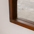 Dark Wood Framed Arched Wall Mirror - 60cm x 80cm