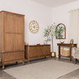 Dark Wood Framed Arched Wall Mirror - 60cm x 80cm