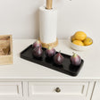 Dark Wood Rectangular Wooden Tray - 34.5cm