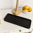 Dark Wood Rectangular Wooden Tray - 34.5cm