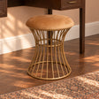 Dark Wood Reeded Dressing Table, Mirror and Stool Set - Georgian Range