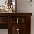 Dark Wood Reeded Dressing Table Set - Georgian Range