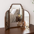 Dark Wood Reeded Dressing Table Set - Georgian Range