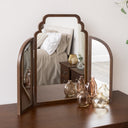 Dark Wood Reeded Dressing Table Set - Georgian Range