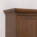 Dark Wood Reeded Wall Mounted Cabinet