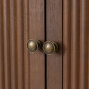 Dark Wood Reeded Wall Mounted Cabinet