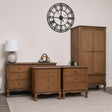 Dark Wood Wardrobe, 7 Drawer Chest of Drawers and Pair of Wide 3 Drawer Bedside Tables - Ashwell Range