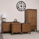Dark Wood Wardrobe, 7 Drawer Chest of Drawers and Pair of Wide 3 Drawer Bedside Tables - Ashwell Range